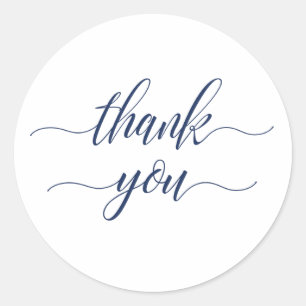 Simple Сalligraphic Thank You Round Sticker