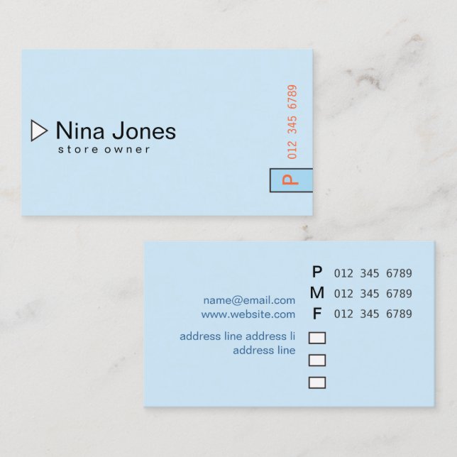simple #08 business card (Front/Back)