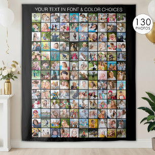 Simple 130 Square Photo Collage Personalised Tapestry