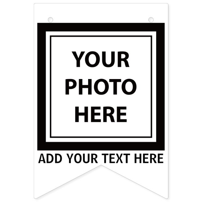 Simple 16 Photo & Add Text – Upload Picture Bunting (First Flag)