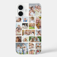 Simple 18 Photo Collage Photos Custom Colour White