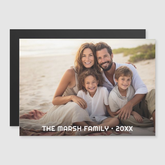 Simple 1 Photo Full Coverage - Chunky Text Overlay (Front/Back)