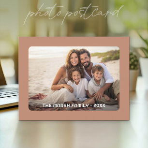 Simple 1 Photo Full Coverage - Chunky Text Overlay Postcard