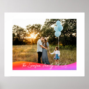 Simple 1 Photo Full Coverage - Script Text Overlay Poster