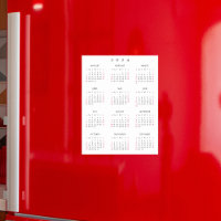 Simple 2024 Full Year Calendar Home Fridge Magnet