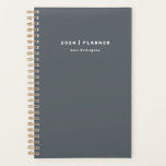 Simple 2024 Titanium Grey Weekly Monthly Non-Dated Planner<br><div class="desc">Get things done with our planner. Weekly and monthly pages for business or personal planning,  making schedules and taking notes. Pages are blank so you can start anytime.</div>