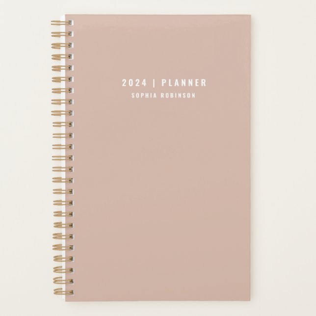 Simple 2024 Weekly Monthly Non Dated Planner (Front)