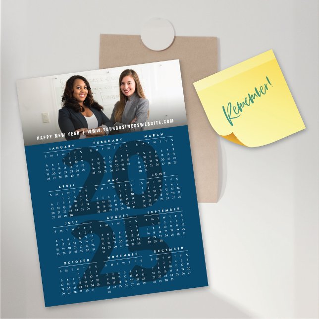 Simple 2025 Calendar Holiday Magnetic Photo Card (Simple 2025 Calendar Holiday Magnetic Photo Card @ fat_fa_tin)