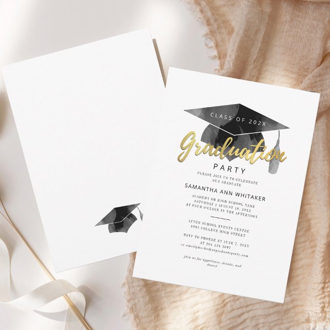 Simple 2025 Graduation Minimalist Grad Party Invitation (Simple Typography Modern Graduation 2025 Party Invitation)