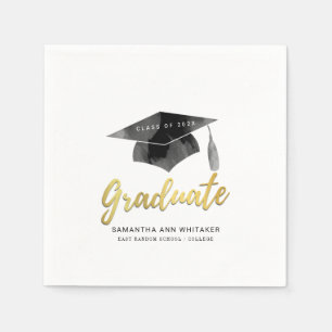 Simple 2025 Graduation Minimalist Grad Party Paper Napkin