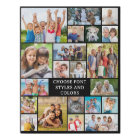 Simple 21 Photo Collage Personalised Custom Colour