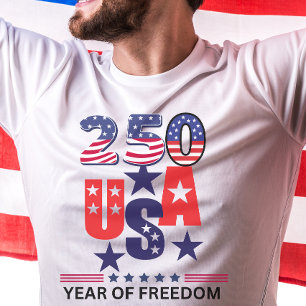 Simple 250th us independence patriotic July 4th T-Shirt
