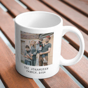 Simple 2 Family Photography Modern Photo template Coffee Mug