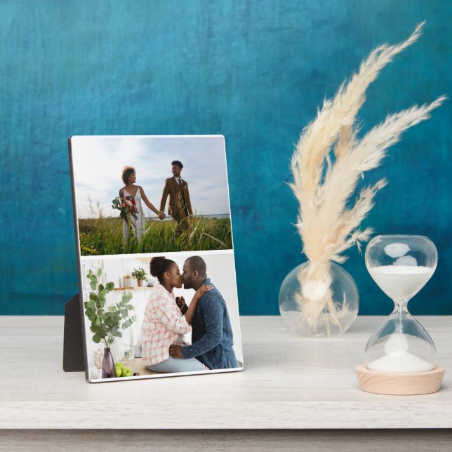 Simple 2 Photo Collage Plaque (Side)