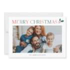 Simple 2 Photo Colourful Merry Christmas