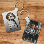 Simple 2-Photo Double-Sided Key Ring<br><div class="desc">Add 2 of your own photos to this simple,  modern double-sided key chain.</div>