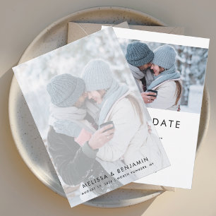 Simple 2 Photos Wedding Save The Date