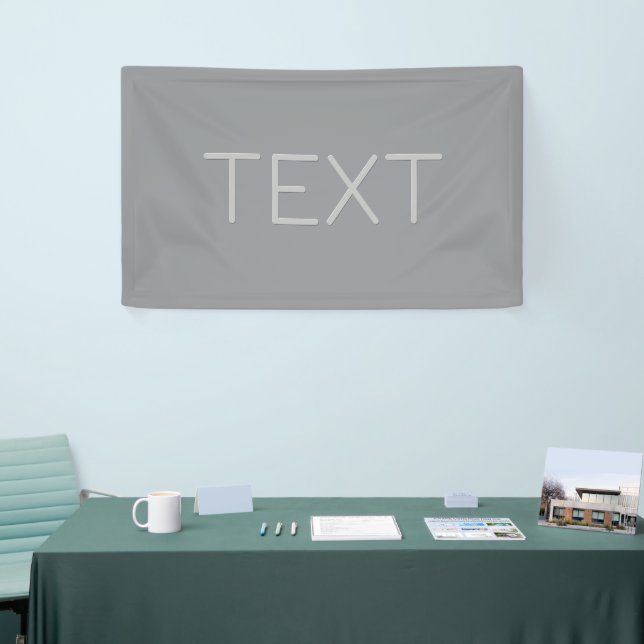 Simple 3 Dimensional Looking Text | Grey Banner (Tradeshow)