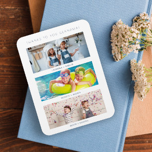 Simple 3 Multi Photos Collage Keepsake for Family Magnet