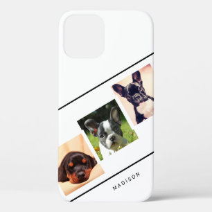 Simple 3 Photo Collage Personalised iPhone 12 Case