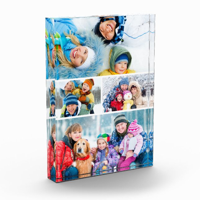 Simple 4 Photo Collage Acrylic Photo Block (Left)