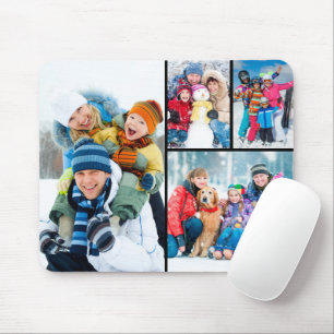 Simple 4 Photo Collage Mouse Mat