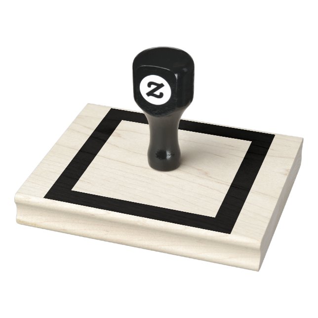 Simple 4" Square Even Thicker Border Rubber Stamp (Stamp)