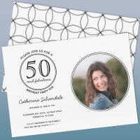 Simple 50 and Fabulous Photo Birthday Party