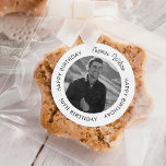 Simple 50th Birthday Photo Classic Round Sticker<br><div class="desc">Simple 50th Birthday Photo Classic Round Sticker</div>
