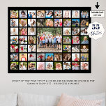 Simple 55 Photo Collage Custom Colour Poster<br><div class="desc">Create a photo memories poster print in your choice of colour utilising this easy-to-upload photo collage template featuring 55 square pictures and your personalised text in your choice of font styles and colour on the centre image and choice of background colour. Make meaningful gifts and keepsakes for a family or...</div>