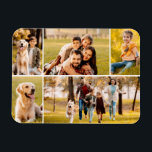 Simple 5 Photo Collage Magnet<br><div class="desc">Simple 5 Photo Collage Magnet. Create a fun photo magnet utilising this easy-to-upload photo collage template with 5 pictures in various shapes and sizes, both horizontal and vertical, to accommodate a wide range of photographic subjects. You can personalise further with your custom text in EDIT. The design is duplicated on...</div>