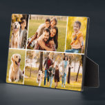Simple 5 Photo Collage Photo Plaque<br><div class="desc">Simple 5 Photo Collage Photo Plaque. Create a unique and fun photo plaque with easel utilising this easy-to-upload photo collage template with 5 pictures in various shapes and sizes, both horizontal and vertical, to accommodate a wide range of photographic subjects. You can personalise further with your custom text as a...</div>