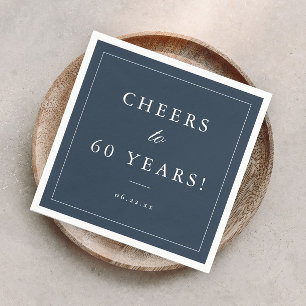 Simple 60th Birthday Party Napkin