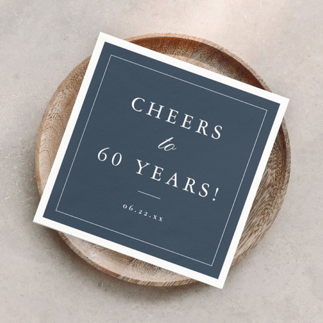 Simple 60th Birthday Party Napkin (Creator Uploaded)
