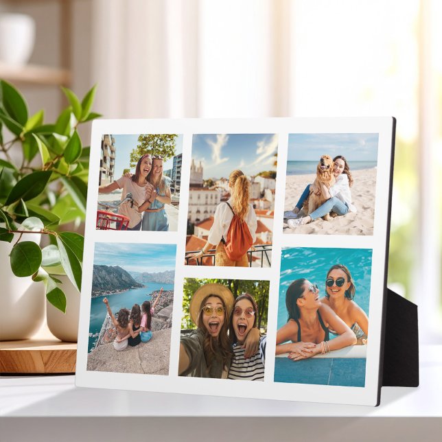 Simple 6 Photo Collage Plaque (Creator Uploaded)