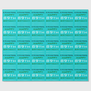Simple 89th Birthday Wrapping Paper