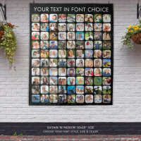 Simple 90 Photo Collage Personalised Black