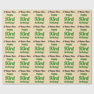 Simple 93rd Birthday Wrapping Paper