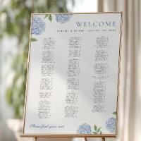 Simple ABC Seating Chart, Hydrangea, XL Poster
