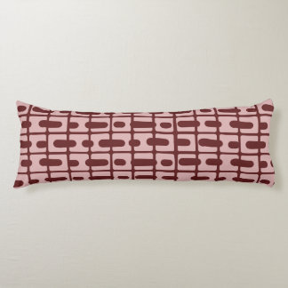 Simple Abstract Burgundy Pink Pattern Body Cushion
