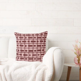 Simple Abstract Burgundy Pink Pattern Cushion
