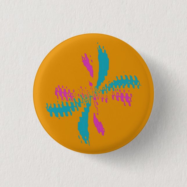 Simple Abstract Butterfly Flight Messy Pattern 3 Cm Round Badge (Front)