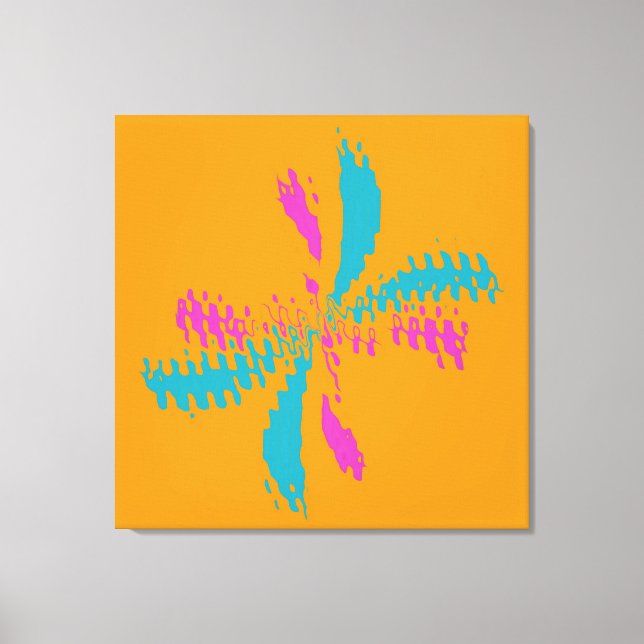 Simple Abstract Butterfly Flight Messy Pattern  Canvas Print (Front)