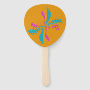Simple Abstract Butterfly Flight Messy Pattern Hand Fan