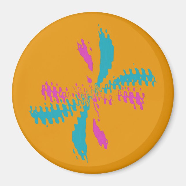 Simple Abstract Butterfly Flight Messy Pattern Magnet (Front)