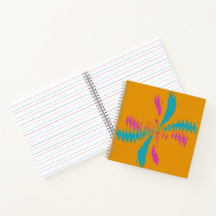 Simple Abstract Butterfly Flight Messy Pattern Notebook