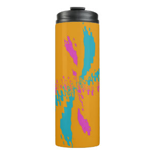 Simple Abstract Butterfly Flight Messy Pattern Thermal Tumbler