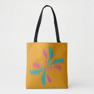 Simple Abstract Butterfly Flight Messy Pattern Tote Bag