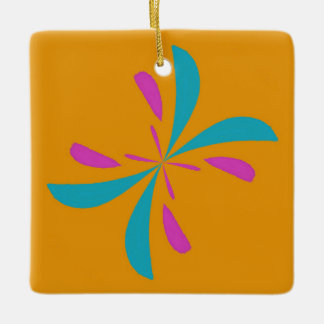 Simple Abstract Butterfly Flight Pattern Ceramic Ornament