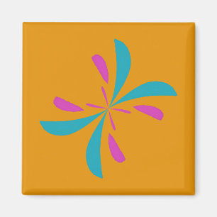 Simple Abstract Butterfly Flight Pattern Magnet